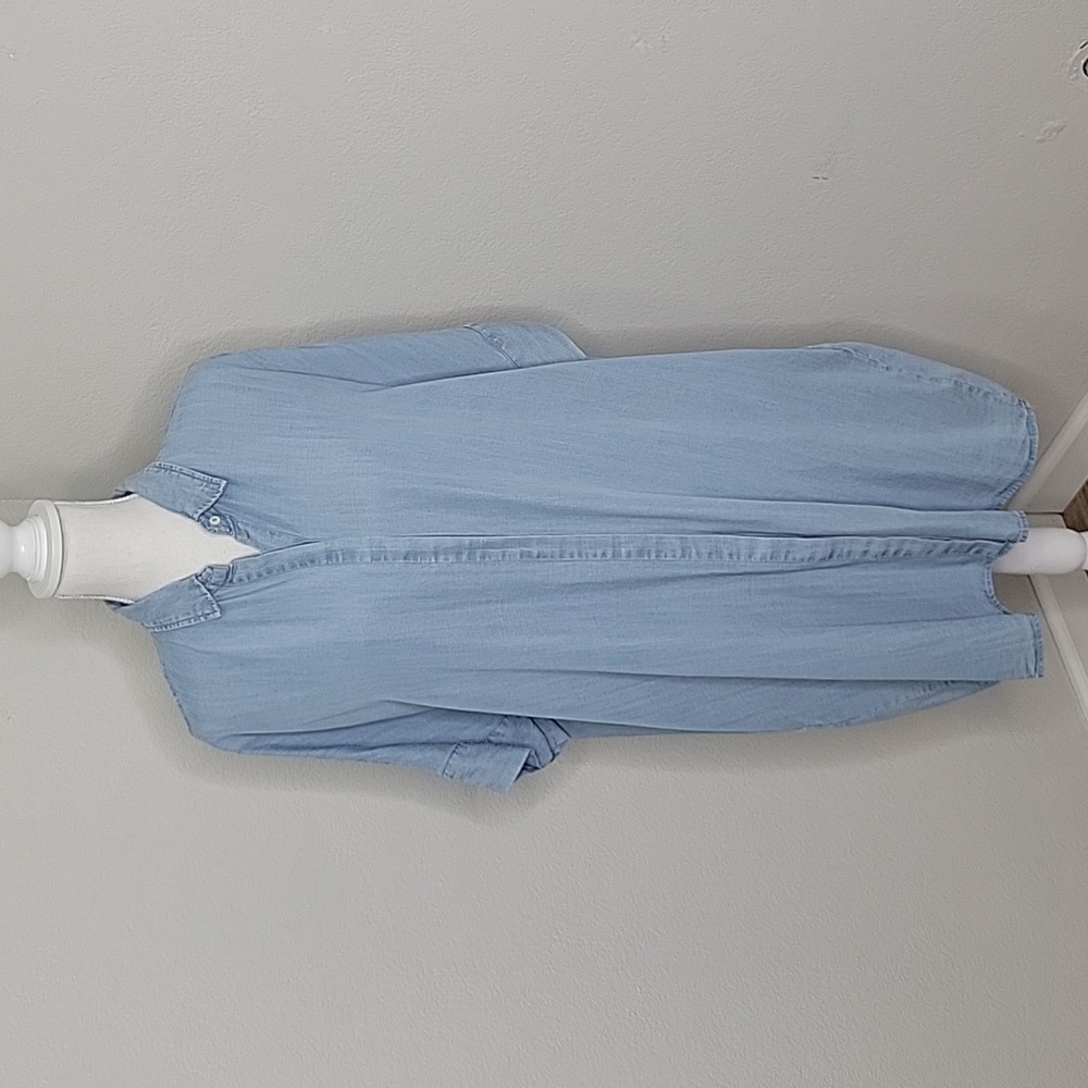 Lovestitch Chambray Button Down Denim Shirt Dress